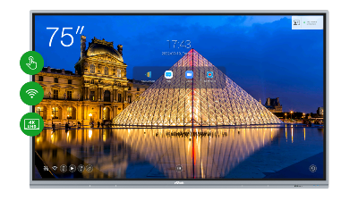 VIVITEK EK755i Ecran NovoTouch 75" 4K UHD ((Nouvelle génération sortie Janvier 2023 )